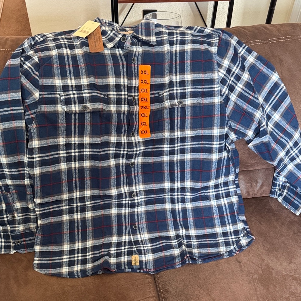 Jachs Navy and White Plaid Button Down Shirt